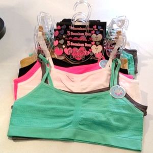 3Pks Sweet n Sassy Seamless Bras Size Large, Total of 9 Bra's